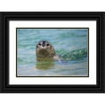 thumbnail image 1 of Talbot Frank, Christopher 14x11 Black Ornate Wood Framed with Double Matting Museum Art Print Titled - California, La Jolla Swimming with a baby seal, 1 of 4