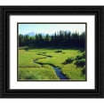 thumbnail image 1 of Talbot Frank, Christopher 14x12 Black Ornate Wood Framed with Double Matting Museum Art Print Titled - WY, Grand Tetons Grand Tetons and a lush meadow, 1 of 4
