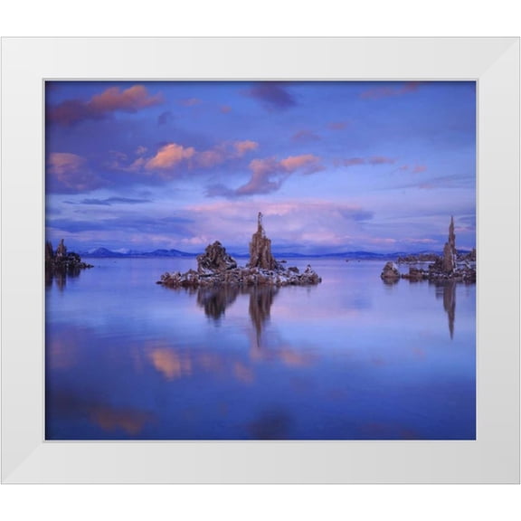 Talbot Frank, Christopher 14x12 White Modern Wood Framed Museum Art Print Titled - California Tufa Formations on Mono Lake