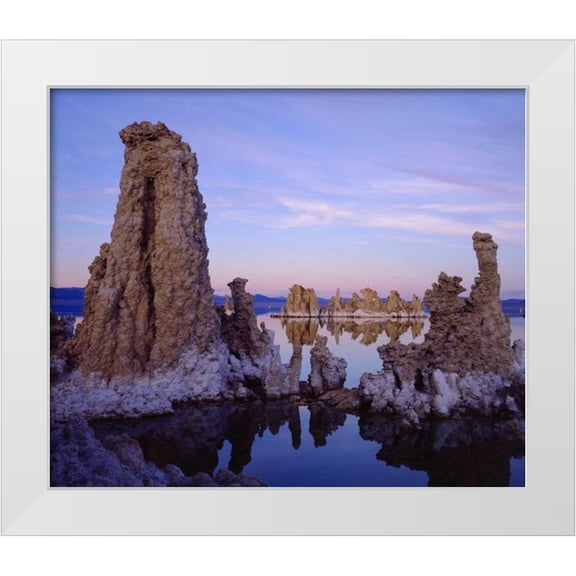 Talbot Frank, Christopher 14x12 White Modern Wood Framed Museum Art Print Titled - California Tufa Formations on Mono Lake