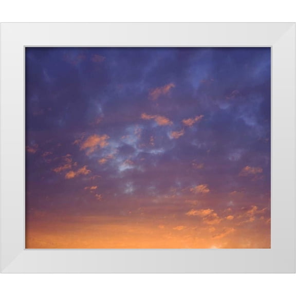 Talbot Frank, Christopher 14x12 White Modern Wood Framed Museum Art Print Titled - USA, California, San Diego, Sunset Clouds