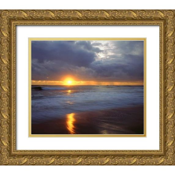 Talbot Frank, Christopher 17x15 Gold Ornate Wood Framed with Double Matting Museum Art Print Titled - California, San Diego Sunset Cliffs beach