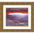 thumbnail image 1 of Talbot Frank, Christopher 23x20 Gold Ornate Wood Framed with Double Matting Museum Art Print Titled - UT, Canyonlands NP Sandstone formations, sunrise, 1 of 4
