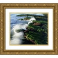 thumbnail image 1 of Talbot Frank, Christopher 23x20 Gold Ornate Wood Framed with Double Matting Museum Art Print Titled - CA, San Diego Waves breaking on tide pools, 1 of 4