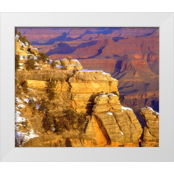 Talbot Frank, Christopher 23x20 White Modern Wood Framed Museum Art Print Titled - USA, Arizona, Grand Canyon NP in winter