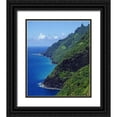 thumbnail image 1 of Talbot Frank, Christopher 26x30 Black Ornate Wood Framed with Double Matting Museum Art Print Titled - Hawaii, Kauai The Na Pali coast, 1 of 4