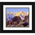 thumbnail image 1 of Talbot Frank, Christopher 30x26 Black Ornate Wood Framed with Double Matting Museum Art Print Titled - California, Sierra Nevada Mt Whitney at sunrise, 1 of 4