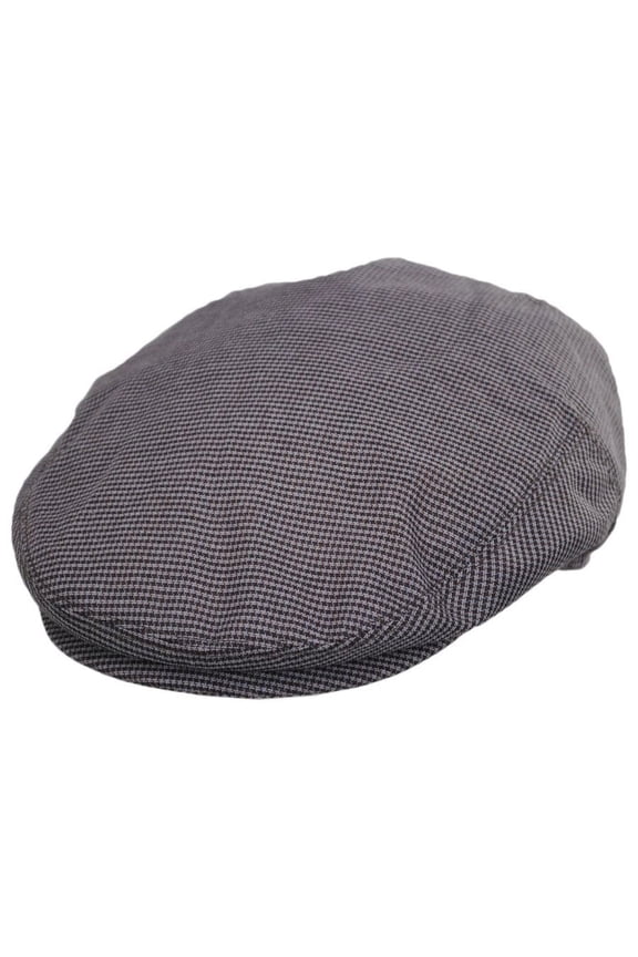 Talbot Micro Houndstooth Cotton Ivy Cap - M - Charcoal