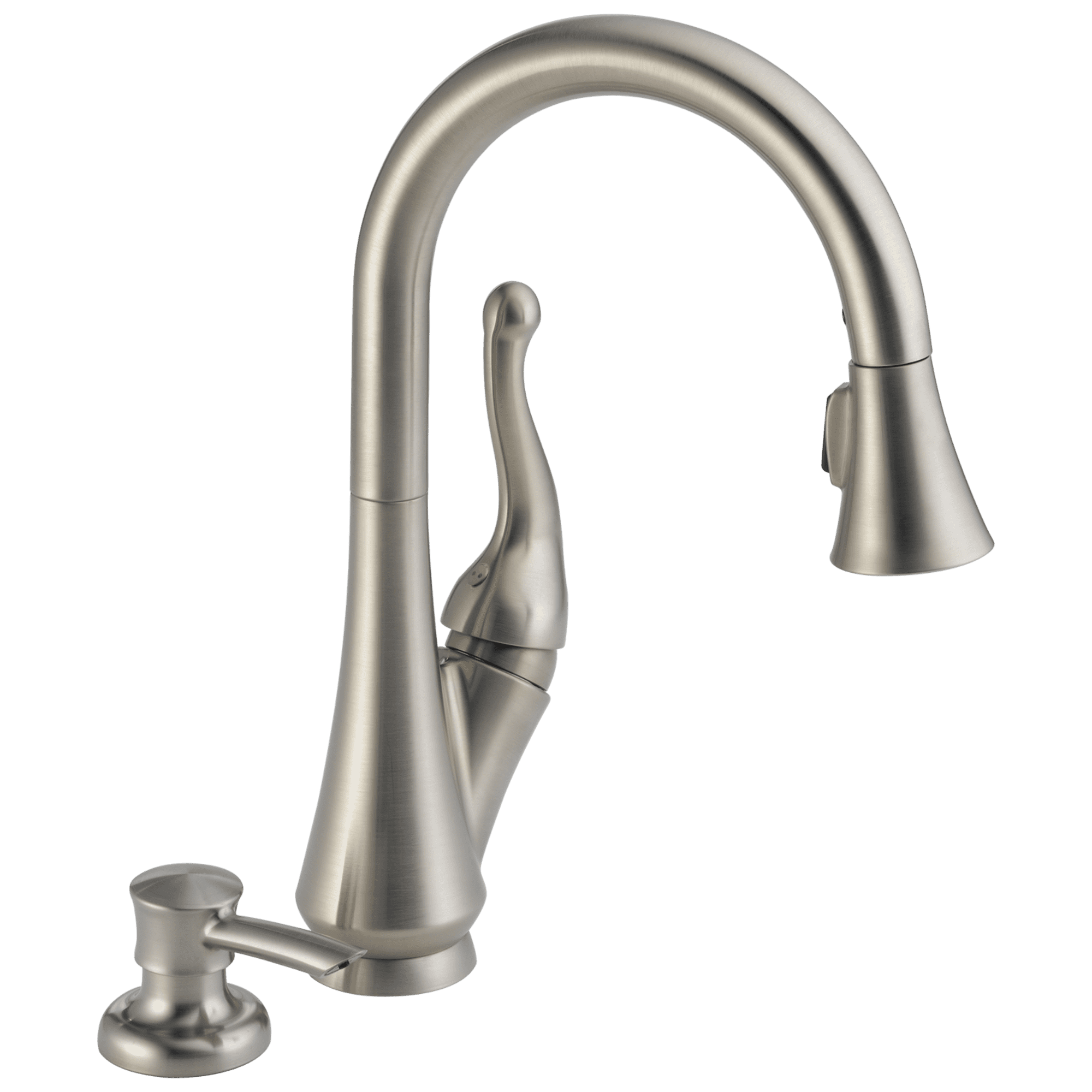 Talbott Single Handle PullDown Kitchen Faucet with Soap Dispenser in