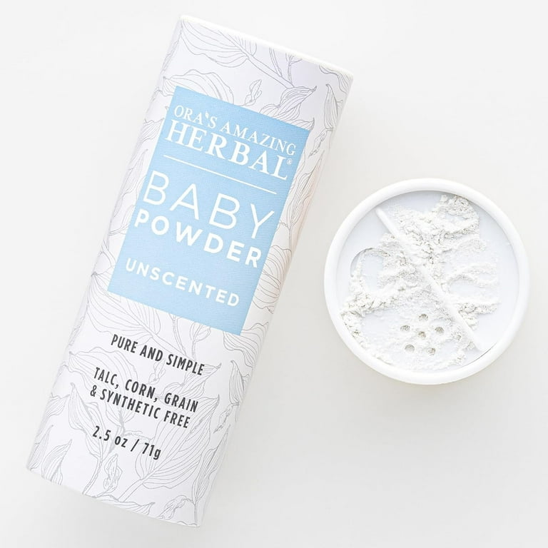 Ora's Amazing Herbal Baby Powder, Unscented, Moisture Absorbing