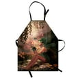 thumbnail image 1 of Tale Apron, Girl Wings and Butterflies Digital Composition Computer Graphics Elven Creature, Unisex Kitchen Bib with Adjustable Neck for Cooking Gardening, Adult Size, Multicolor, by Ambesonne, 1 of 4