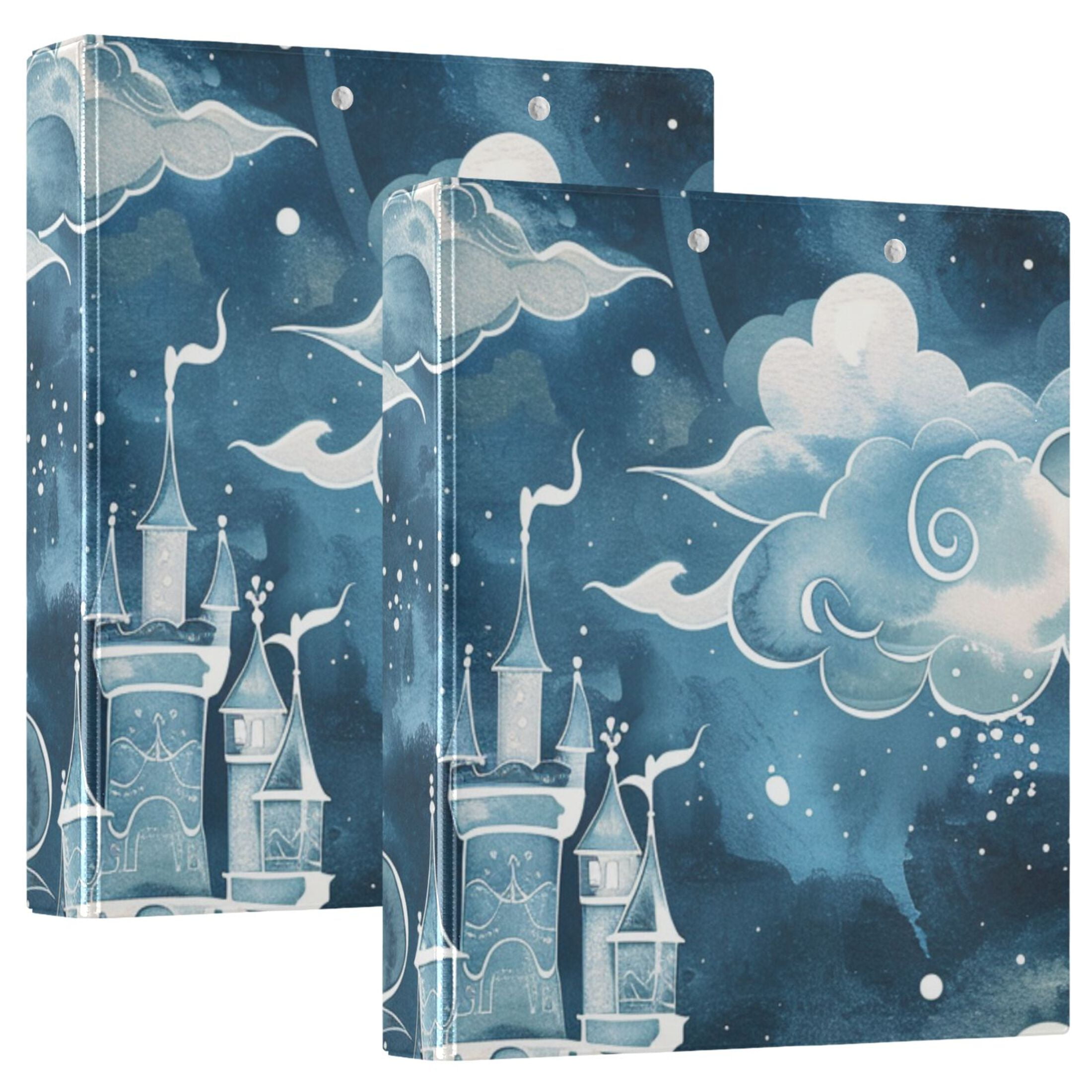 Tale Castle 3 Ring Binders 1.5 inch Hardcover File Folders with Interior Pockets A4 Size Organizer for School Office Hospital
