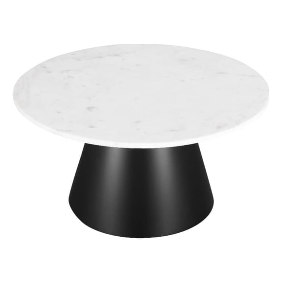 Posh Living Talen16"H Marble Coffee Table in Black/White Marble