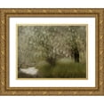 thumbnail image 1 of Talen, Nel 24x19 Gold Ornate Wood Framed with Double Matting Museum Art Print Titled - At The Riverbank, 1 of 4