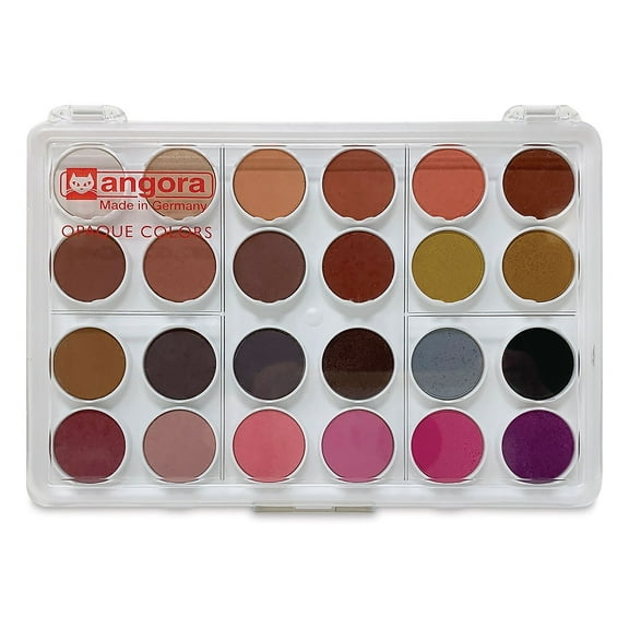 Talens Angora Opaque Watercolor Pan Set - Set of 24, Inclusive Skin Tones, Pans