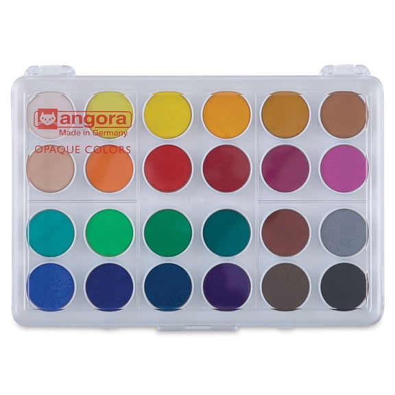 Talens Angora Opaque Watercolor Pan Set - Set of 24 colors, Pans