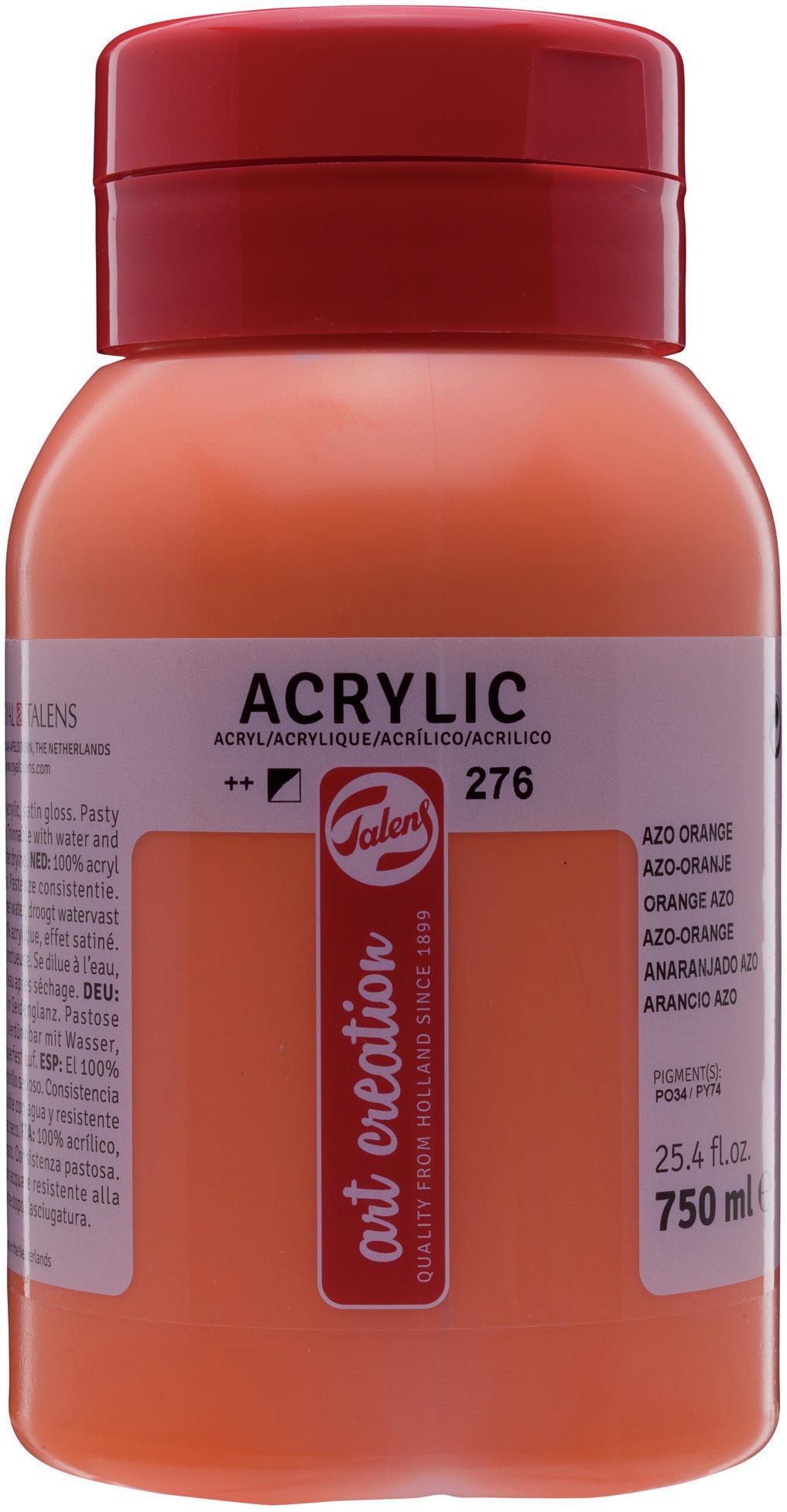 Talens Art Creation Acrylic Paint 750mlAzo Orange