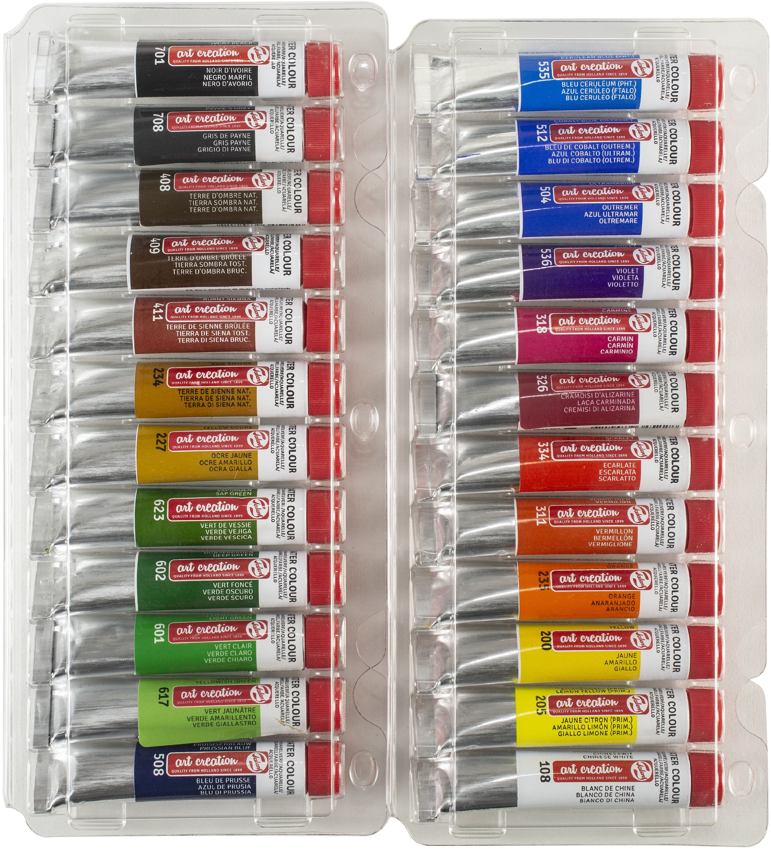 Talens Art Creation Expression Watercolor Set, 24-Color