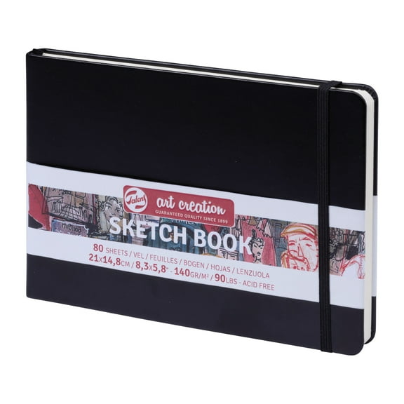 Talens Art Creation Sketch Book, Black, 8.2" x 5.8"