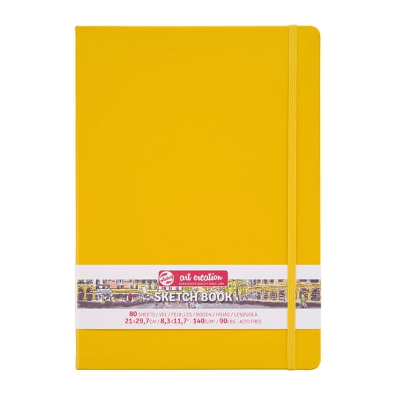 Talens Art Creation Sketch Book, Yellow, 8.3" x 11.7"