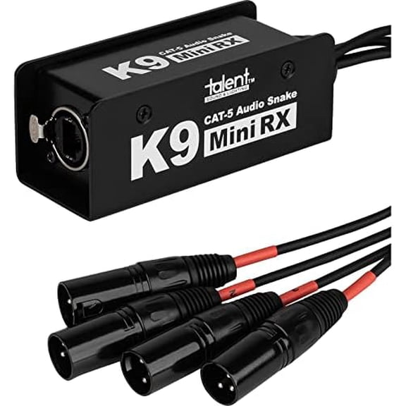 Talent K9-Mini RX Cat5 XLR Audio/AES Snake$$Music