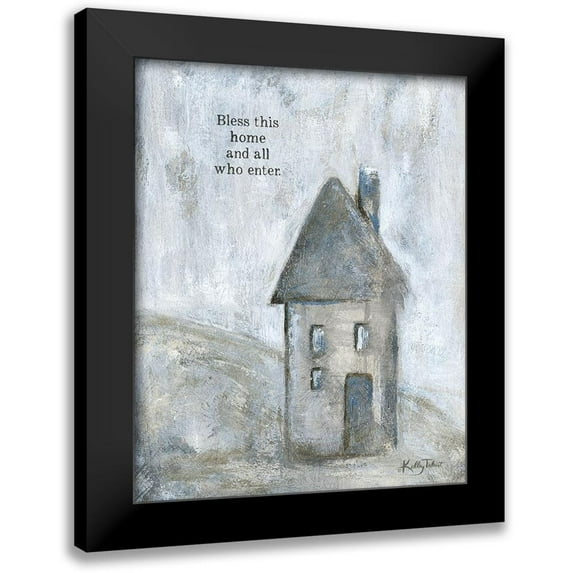 Talent, Kelley 12x14 Black Modern Framed Museum Art Print Titled - Bless This Home