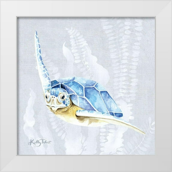 Talent, Kelley 15x15 White Modern Wood Framed Museum Art Print Titled - Sea Turtle II