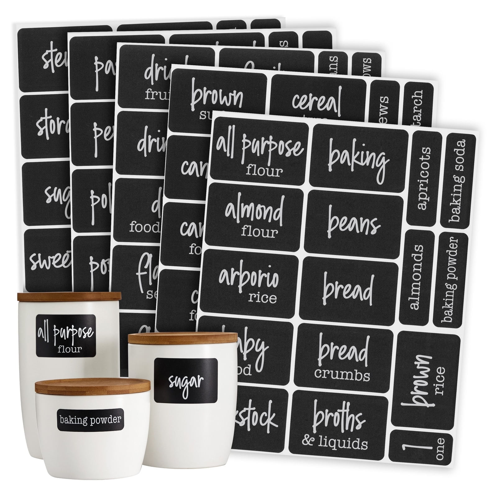 Talented Kitchen 136 Pieces Chalkboard Pantry Labels for Food ...