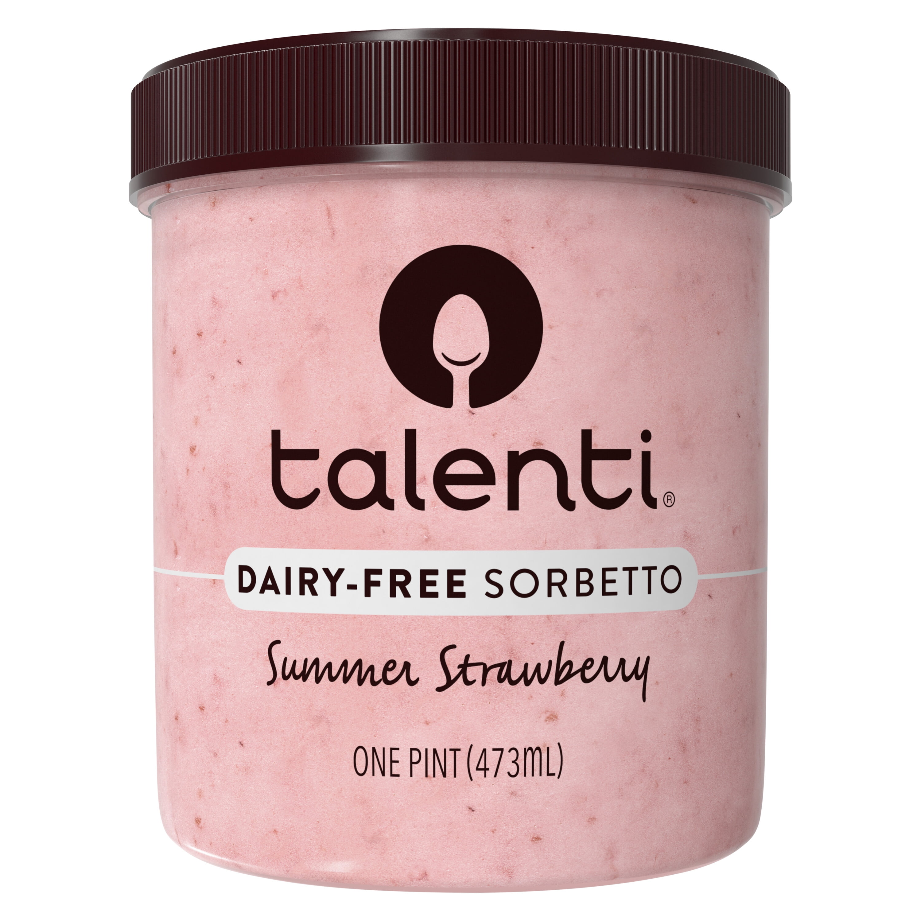 Talenti Dairy-Free Sorbetto Summer Strawberry Sorbet Frozen Desserts, 1 Pint