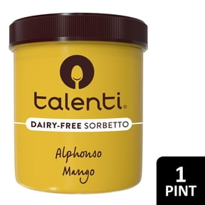 Talenti Dairy-Free Sorbetto Alphonso Mango Sorbet Frozen Desserts, 1 Pint