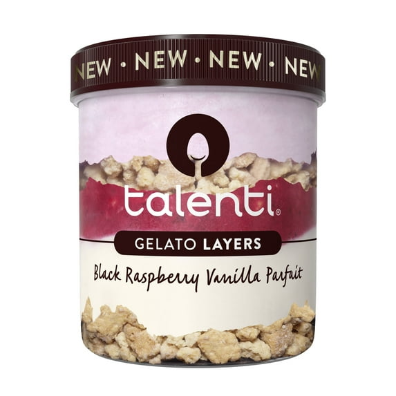 Talenti Gelato Layers Non-GMO Creamy Black Raspberry & Vanilla, 1 Pint