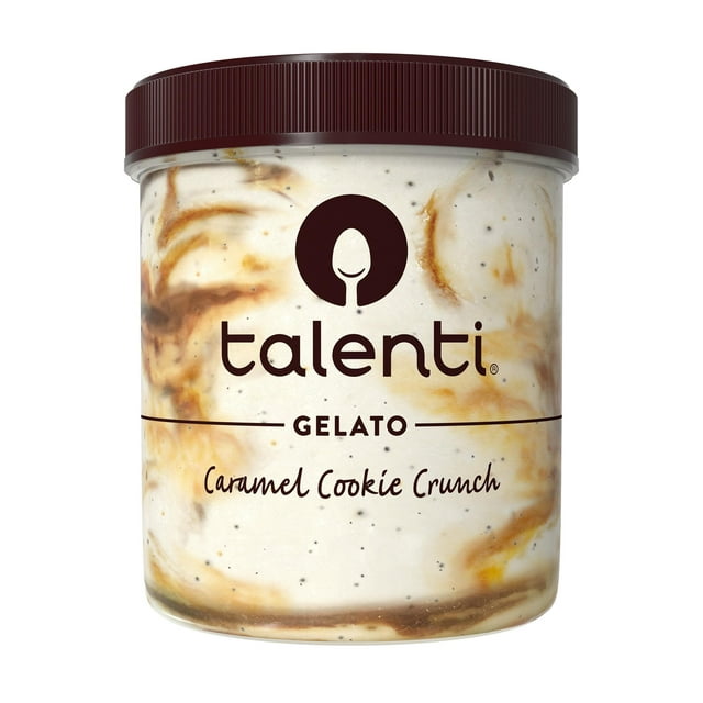 Talenti Gelato Non-GMO Caramel Cookie Crunch Frozen Dessert Kosher Milk, 16 oz