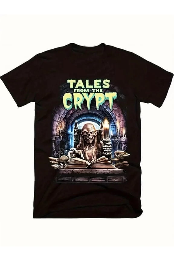 Tales From the Crypt Horror Graphic Tee Soft Cotton Retro Scary Unisex T-Shirt