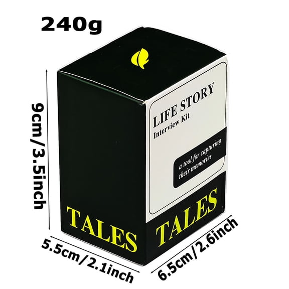Tales Life Story Interview Prompt Card Kit, Memory Capturing Conversation Question Deck for Family Elders, Intergenerational Story Sharing Game for Family Gatherings, Grandparent Keepsake Gift