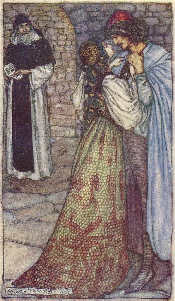 Tales from Shakespeare 1909 Cell of Friar Lawrence Canvas Art - A Rackham (18 x 24)