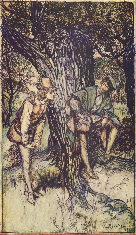 Tales from Shakespeare 1909 Ganymede Canvas Art - A Rackham (18 x 24)