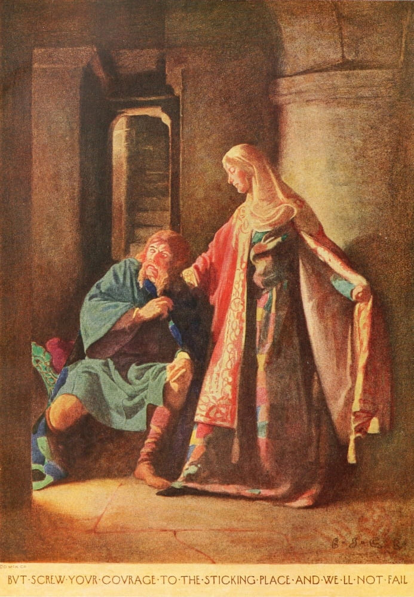 Tales from Shakespeare 1922 But screw your courage Canvas Art - Elizabeth Shippen Green (18 x 24)