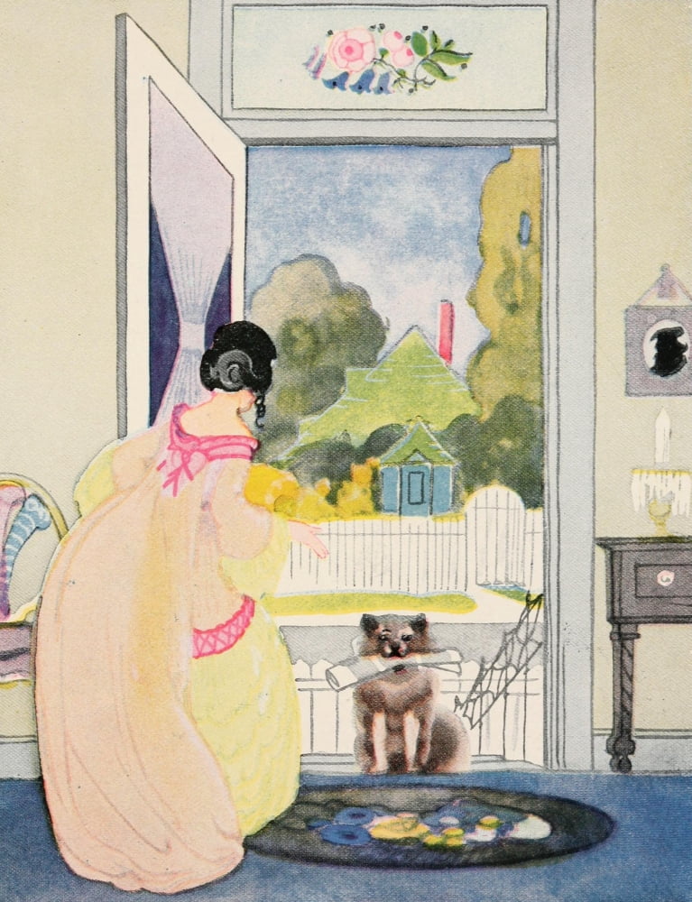 Tales of Little Dogs 1921 Lost dog returns Canvas Art - Katharine S Dodge (18 x 24)
