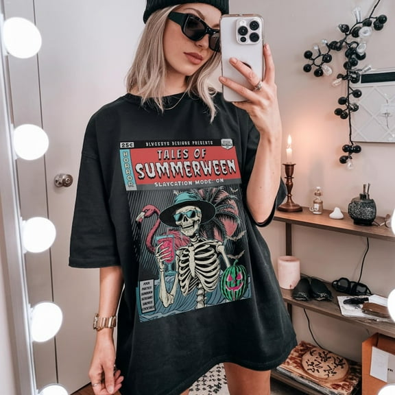 Tales of Summerween Shirt, Folk Slasher Summer Camp Tee, 80s Movie Shirt, Spooky Boo Basket Shirt
