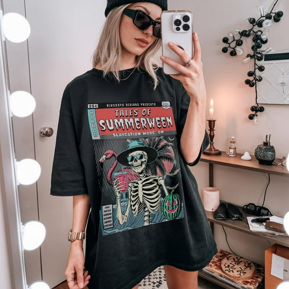 Tales of Summerween Shirt, Folk Slasher Summer Camp Tee, 80s Movie Shirt, Spooky Boo Basket Shirt