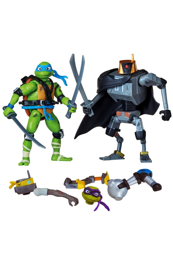 Tales of Teenage Mutant Ninja Turtles: Mutations Mix and Match Leonardo vs. Mechazoid Figure 2-Pack by Playmates Toys