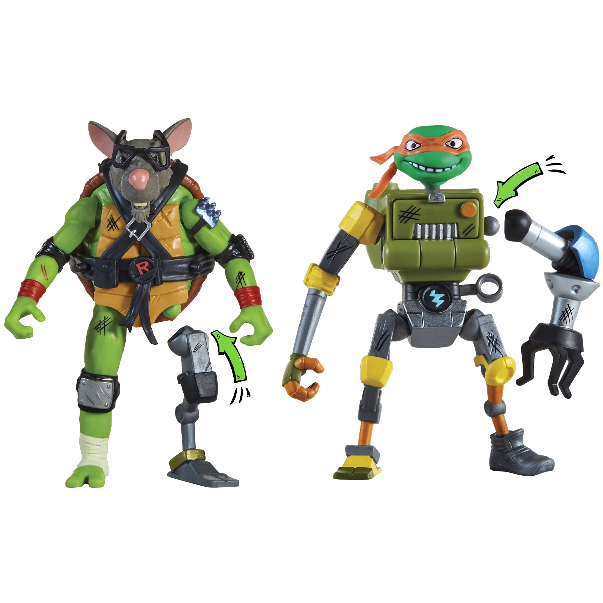 Tales of Teenage Mutant Ninja Turtles: Mutations Mix and Match Raphael vs Metalhead Figure 2-Pack by Playmates Toys