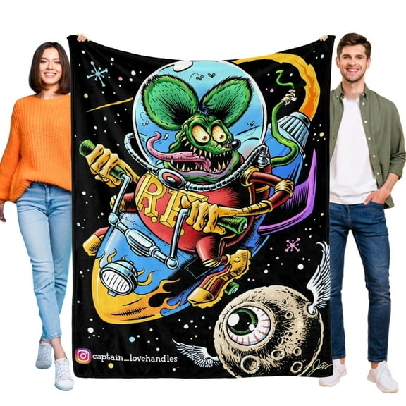 Tales of the Rat Fink Throw Blanket for Kids and Adults Soft and Cozy Blankets Gifts 30x40 Inch