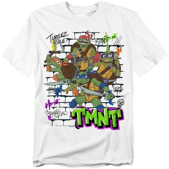 Tales Of The Teenage Mutant Ninja Turtles T-Shirt Poster Brick Wall Unisex Graphic Tee for Men & Women