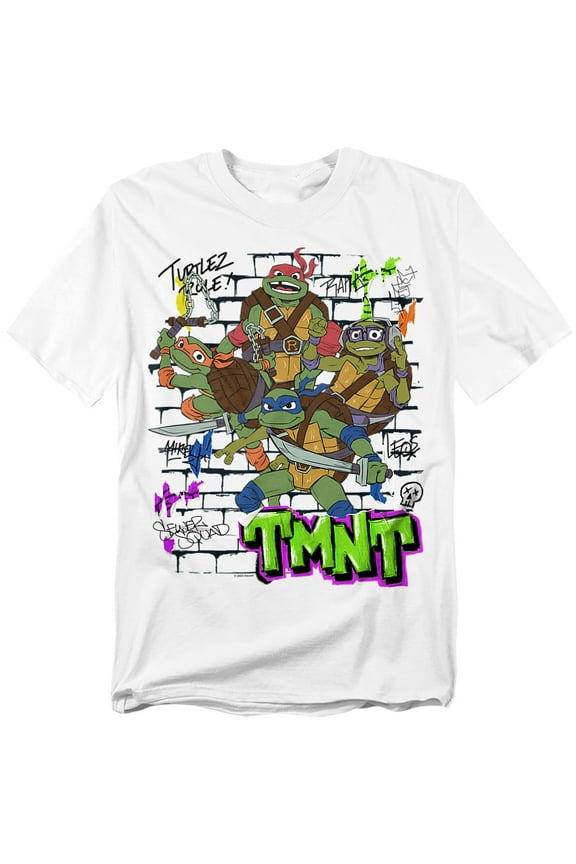 Tales Of The Teenage Mutant Ninja Turtles T-Shirt Poster Brick Wall Unisex Graphic Tee for Men & Women