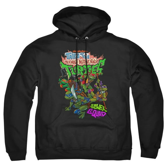 Tales of the Teenage Mutant Ninja Turtles Sewer Squad Adult Pull-Over Hoodie, Black, 4X-Large
