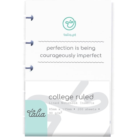 Talia Discbound College Ruled Refill