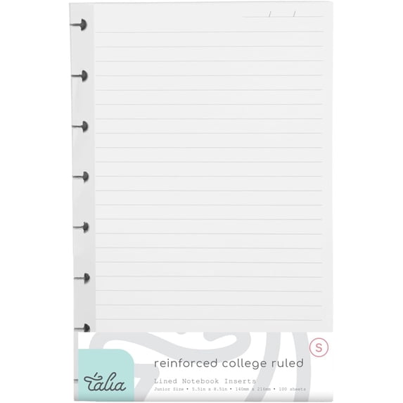 Talia Discbound College Ruled Refill