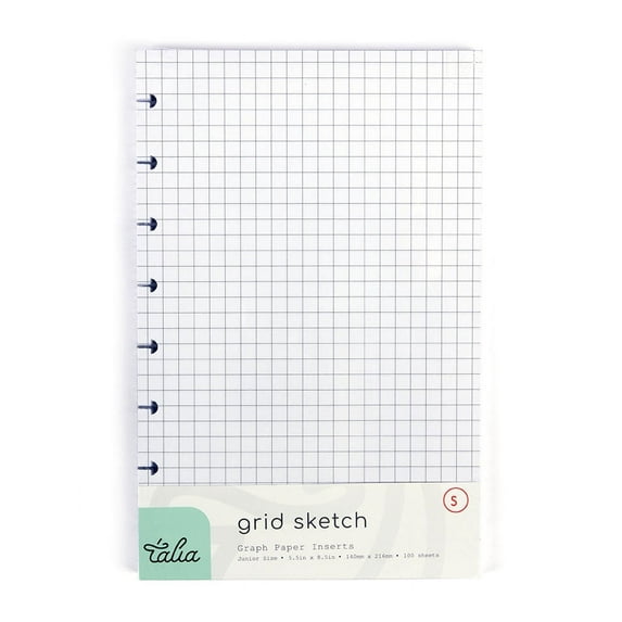 Talia Discbound Notebook Refills (Junior (5.5in x 8.5in), Grid Pages) (99334)