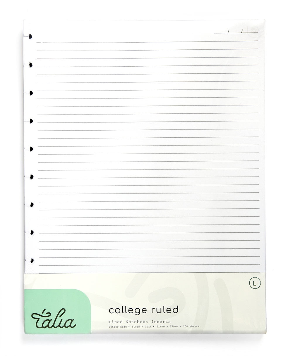 Talia Discbound Notebook Refills (Letter (8.5in x 11in), College Ruled